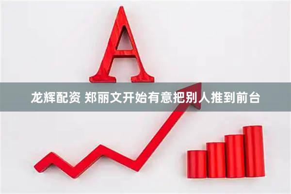 龙辉配资 郑丽文开始有意把别人推到前台