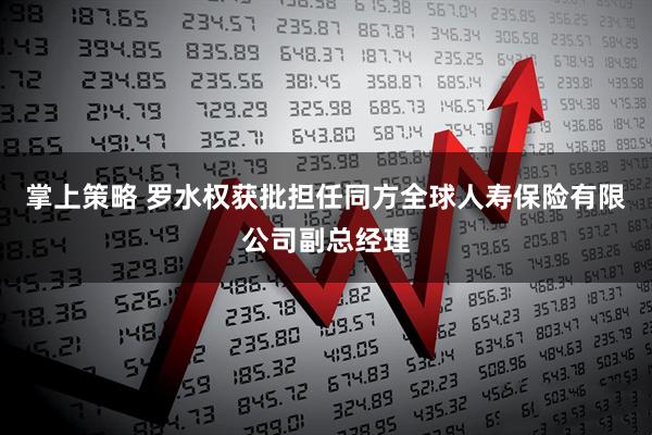 掌上策略 罗水权获批担任同方全球人寿保险有限公司副总经理